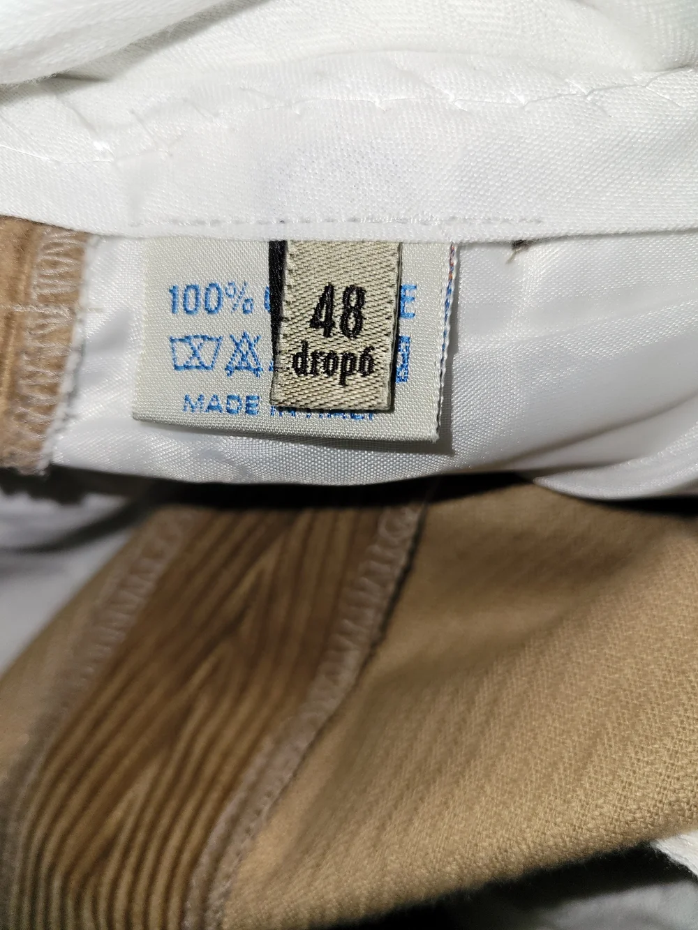 Vintage Boggi Milano Corduroy Pants Mens 48 Beige Pleated Made Italy EUC - Picture 6 of 8